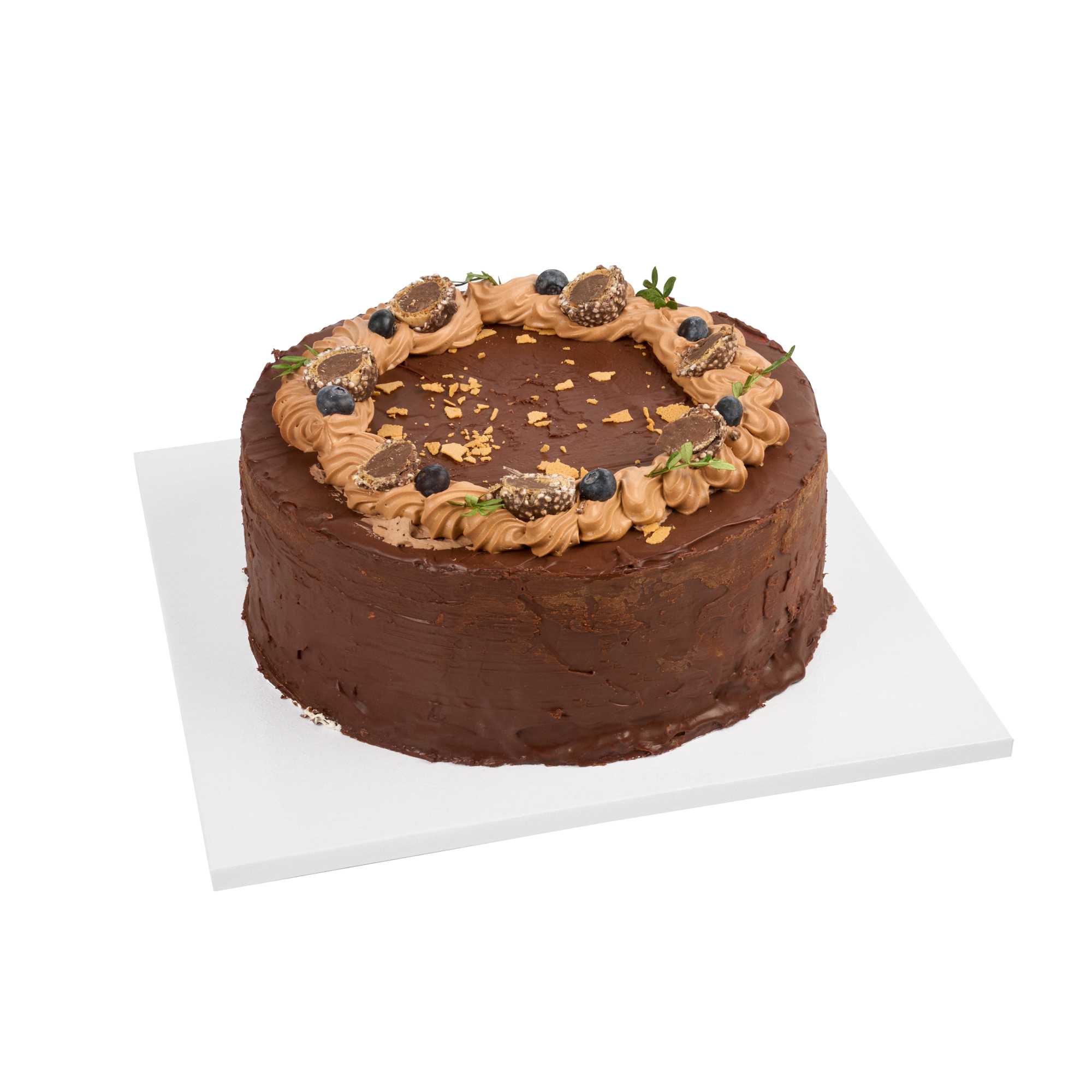 Pastry Tek Square White Cardboard Cake Drum Board - Covered Edge - 12" x 12" x 1/2" - 1 count box