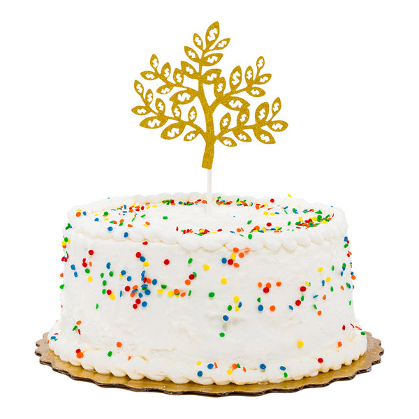 money tree birthday cake Top Cake Gold Paper Money Tree Cake Topper - Glitter - 7" x 4 1/2"