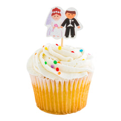Top Cake Assorted Paper Wedding Cake Topper - Jewish Bride and Groom - 3 1/4