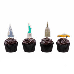 Top Cake Assorted Paper NYC Statue of Liberty Cake Topper - 4 3/4