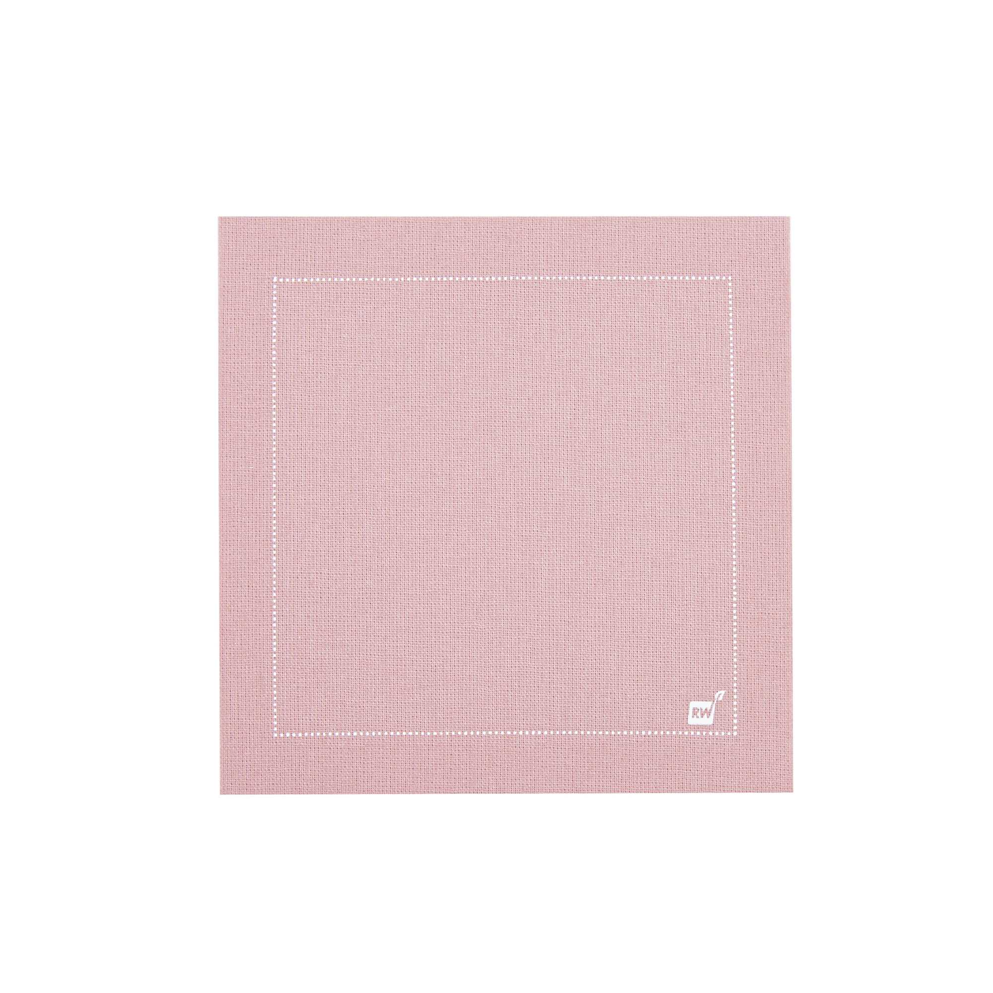 Luxenap Square Pink Cotton Cocktail Napkin - Organic, Disposable - 4 1/2" x 4 1/2" - 50 count box