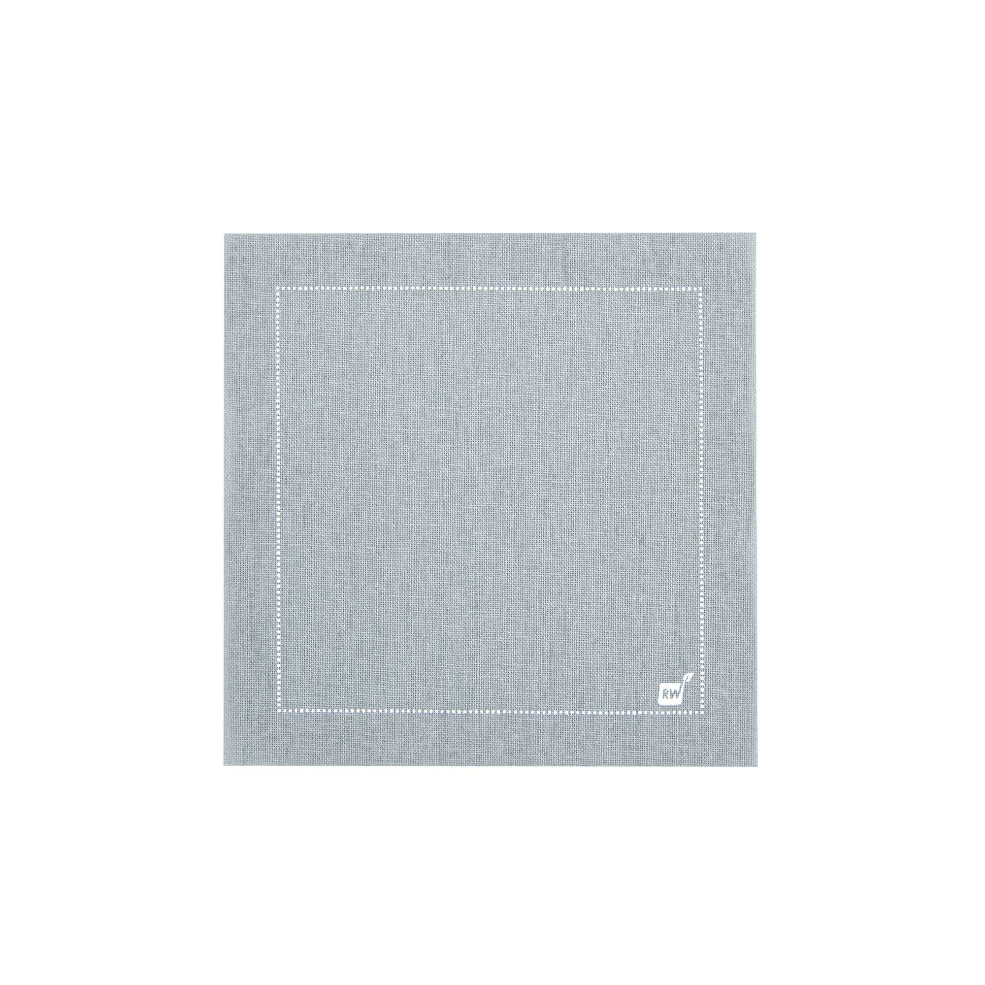 Luxenap Square Gray Cotton Cocktail Napkin - Organic, Disposable - 4 1/2" x 4 1/2" - 50 count box