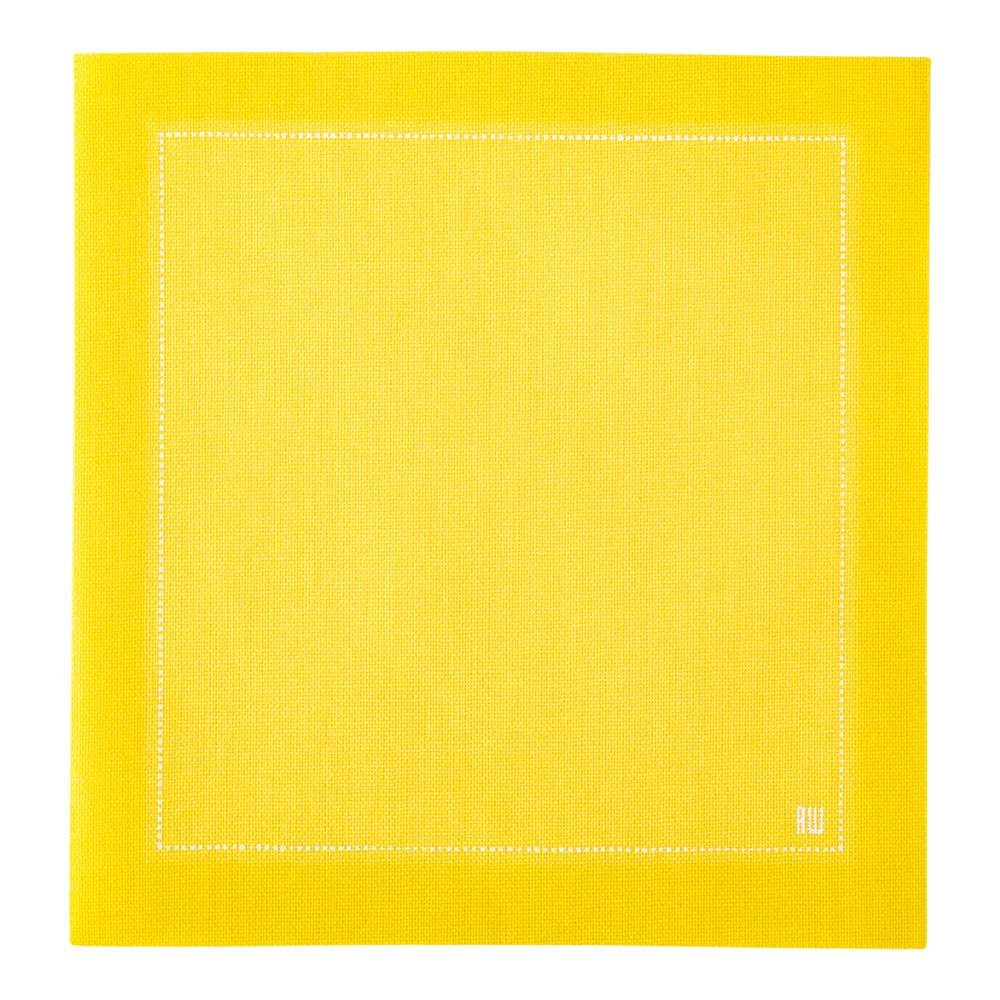 Luxenap Square Yellow Cotton Cocktail Napkin - Organic, Disposable - 4 1/2" x 4 1/2" - 500 count box