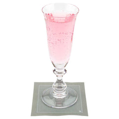 Luxenap Square Gray Cotton Cocktail Napkin - Organic, Disposable - 4 1/2