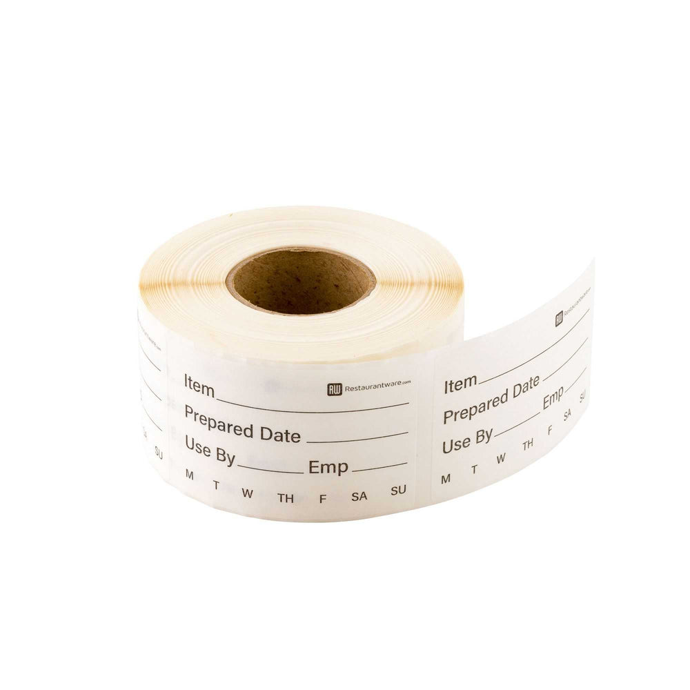 RW Smart White Paper General Food Rotation Label - Dissolvable - 2