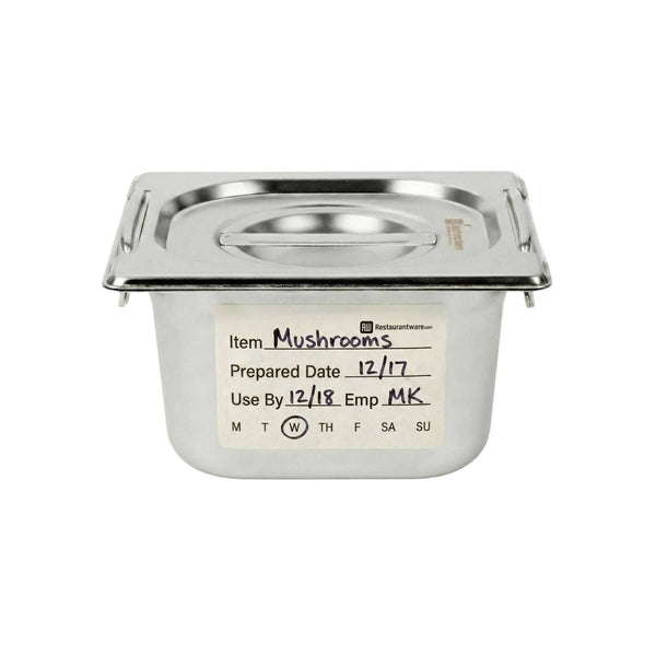 RW Smart White Paper General Food Rotation Label - Dissolvable - 2