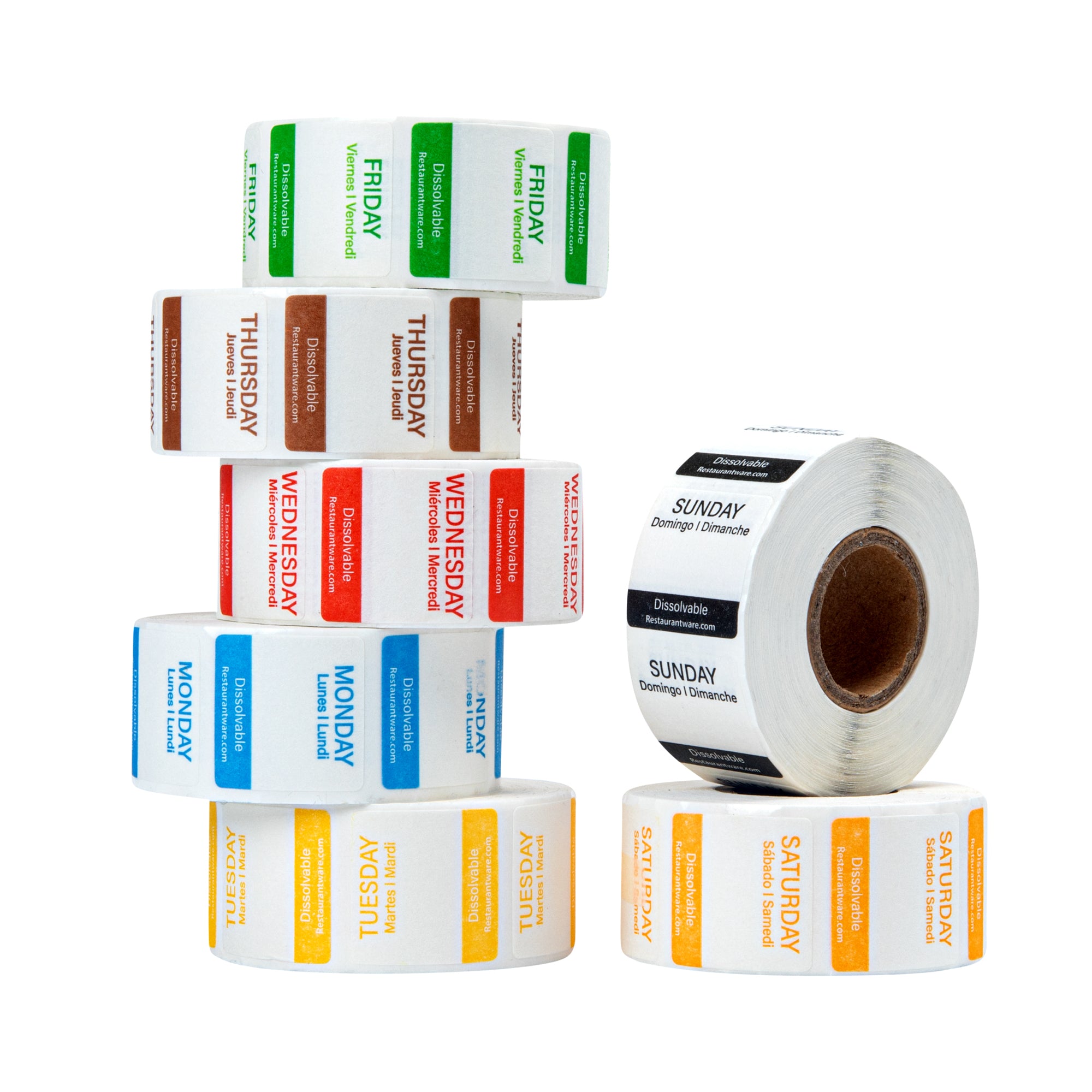 RW Smart 7-Day Weekly Food Rotation Label - Dissolvable, Trilingual - 1 ...