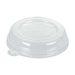 Pulp Tek Round Clear Plastic Dome Lid - Fits 8 oz Bagasse Salad Bowl - 600 count box