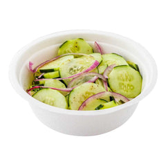 Pulp Tek 18 oz Round White Sugarcane / Bagasse Salad Bowl - 6 1/4