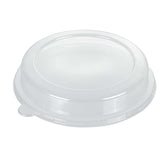 Pulp Safe Round Clear Plastic Dome Lid - Fits 32 oz Bagasse Salad Bowl - 100 count box