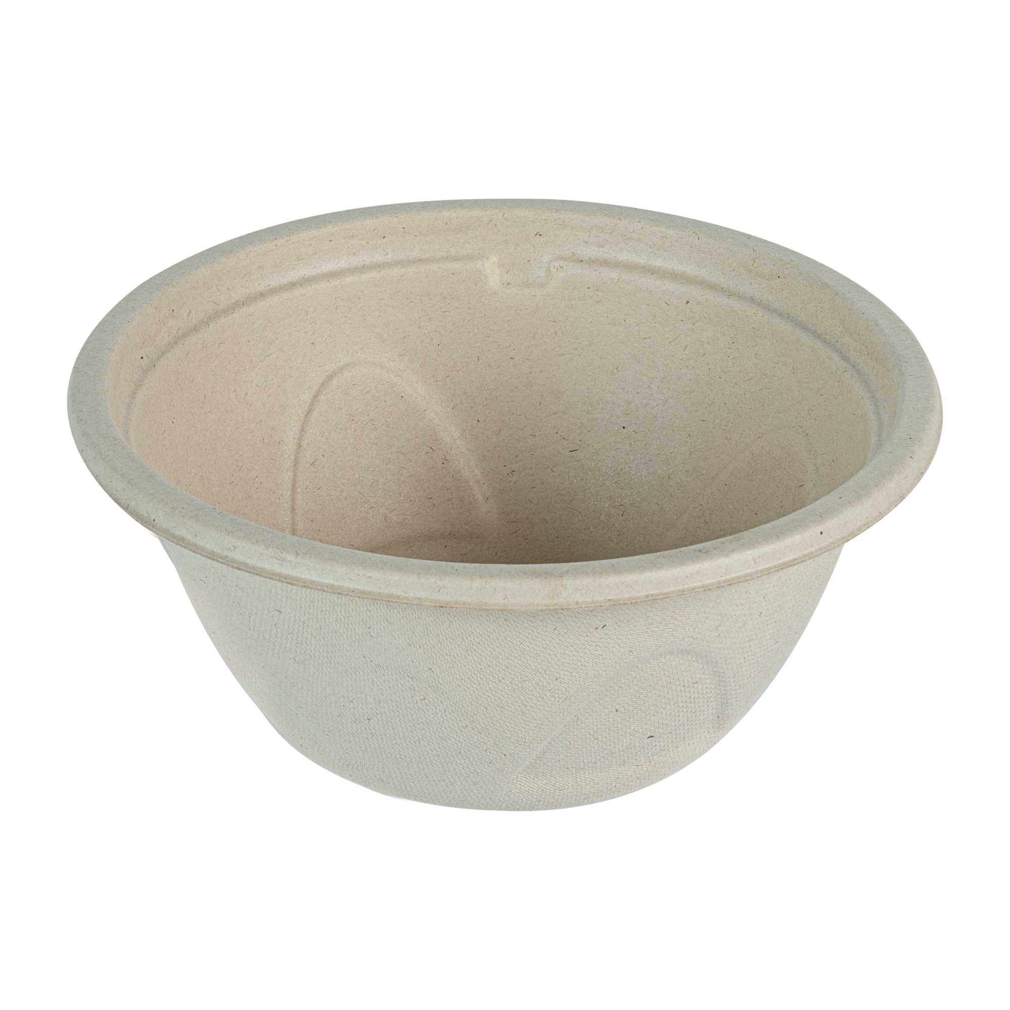 Pulp Tek 32 oz Round Natural Sugarcane / Bagasse Salad Bowl - 7" x 7" x 2 3/4" - 100 count box