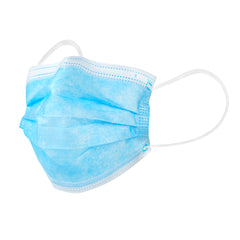 Clean Tek Professional Blue Disposable Earloop Face Mask - 3-Layer Filtration - 7