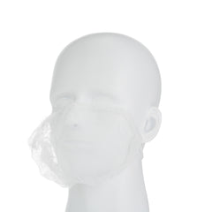 Clean Tek Professional White Disposable Beard Cover - 19
