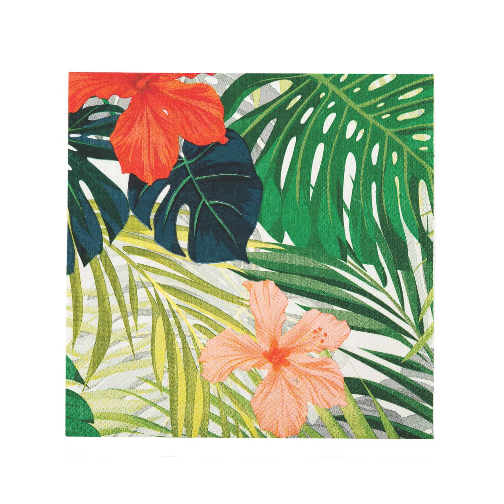 Luxenap Assorted Paper Luncheon Napkin - Hibiscus Flowers - 13" x 13" - 500 count box