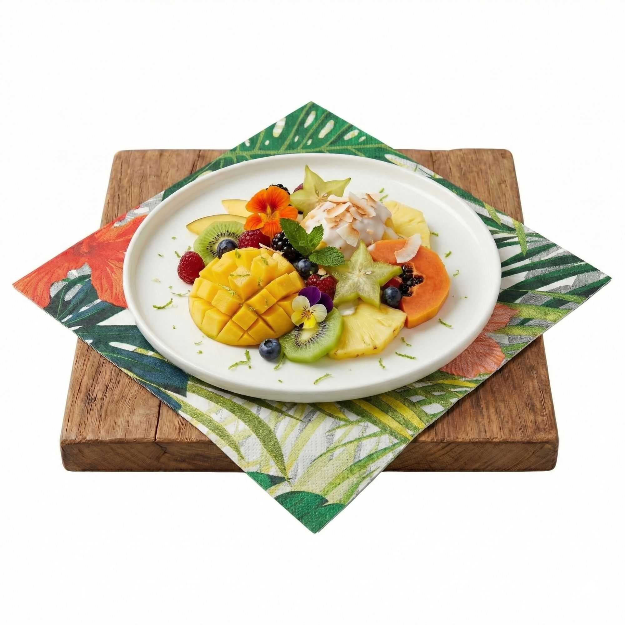 Luxenap Assorted Paper Luncheon Napkin - Hibiscus Flowers - 13" x 13" - 500 count box