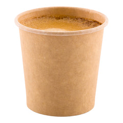 RW Base 4 oz Natural Paper Unbleached Coffee Cup - Single Wall - 2 1/2