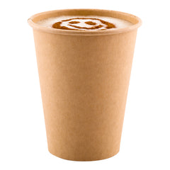 RW Base 12 oz Natural Paper Unbleached Coffee Cup - Single Wall - 3 1/2