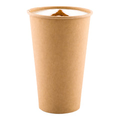 RW Base 16 oz Natural Paper Unbleached Coffee Cup - Single Wall - 3 1/2