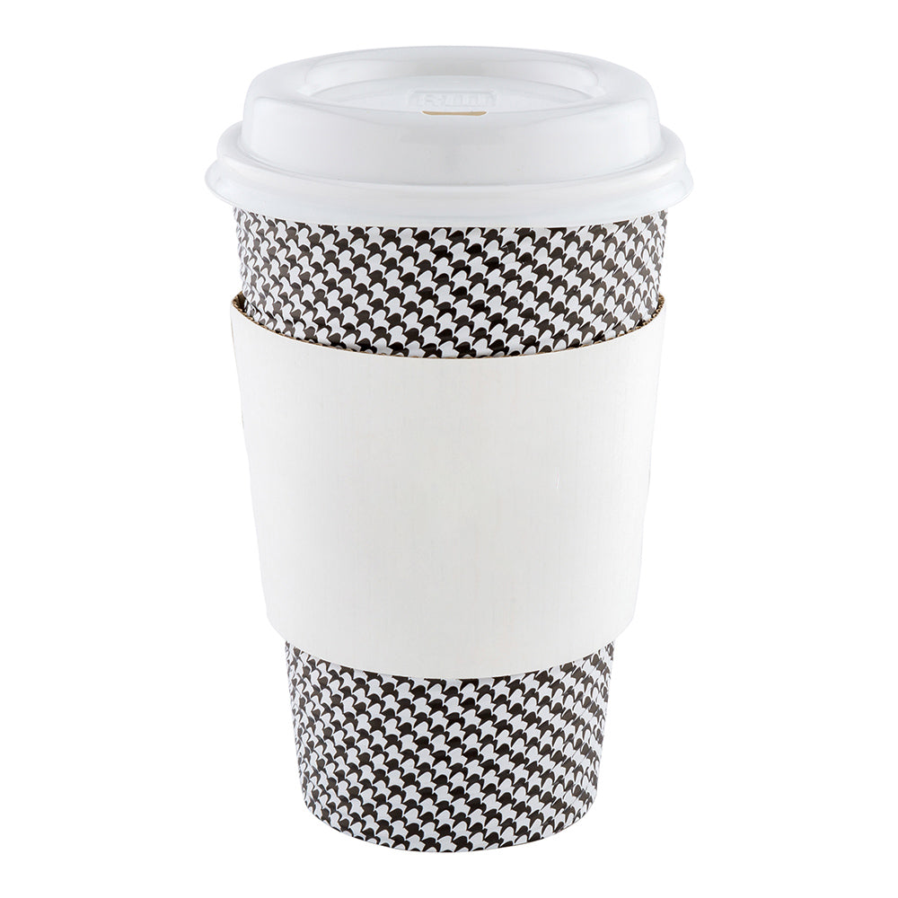 Restpresso White Paper Coffee Cup Sleeve - Fits 12 / 16 / 20 oz Cups ...