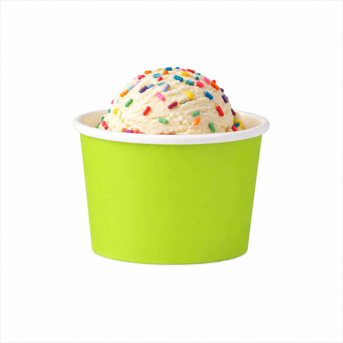 Coppetta 4 oz Round Eco Green Paper To Go Cup - 3" x 3" x 2" - 200 count box