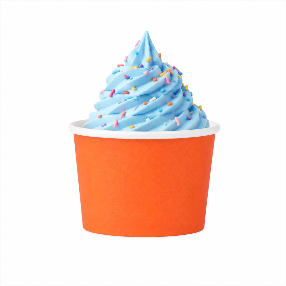 Coppetta 4 oz Round Tangerine Orange Paper To Go Cup - 3" x 3" x 2 1/2" - 200 count box