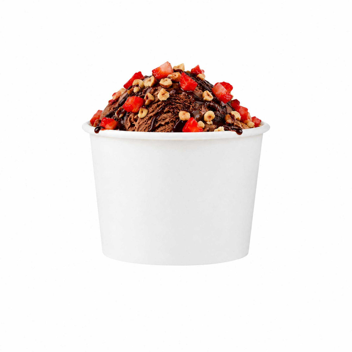 Coppetta 4 oz Round White Paper To Go Cup - 3" x 3" x 2 1/2" - 50 count box