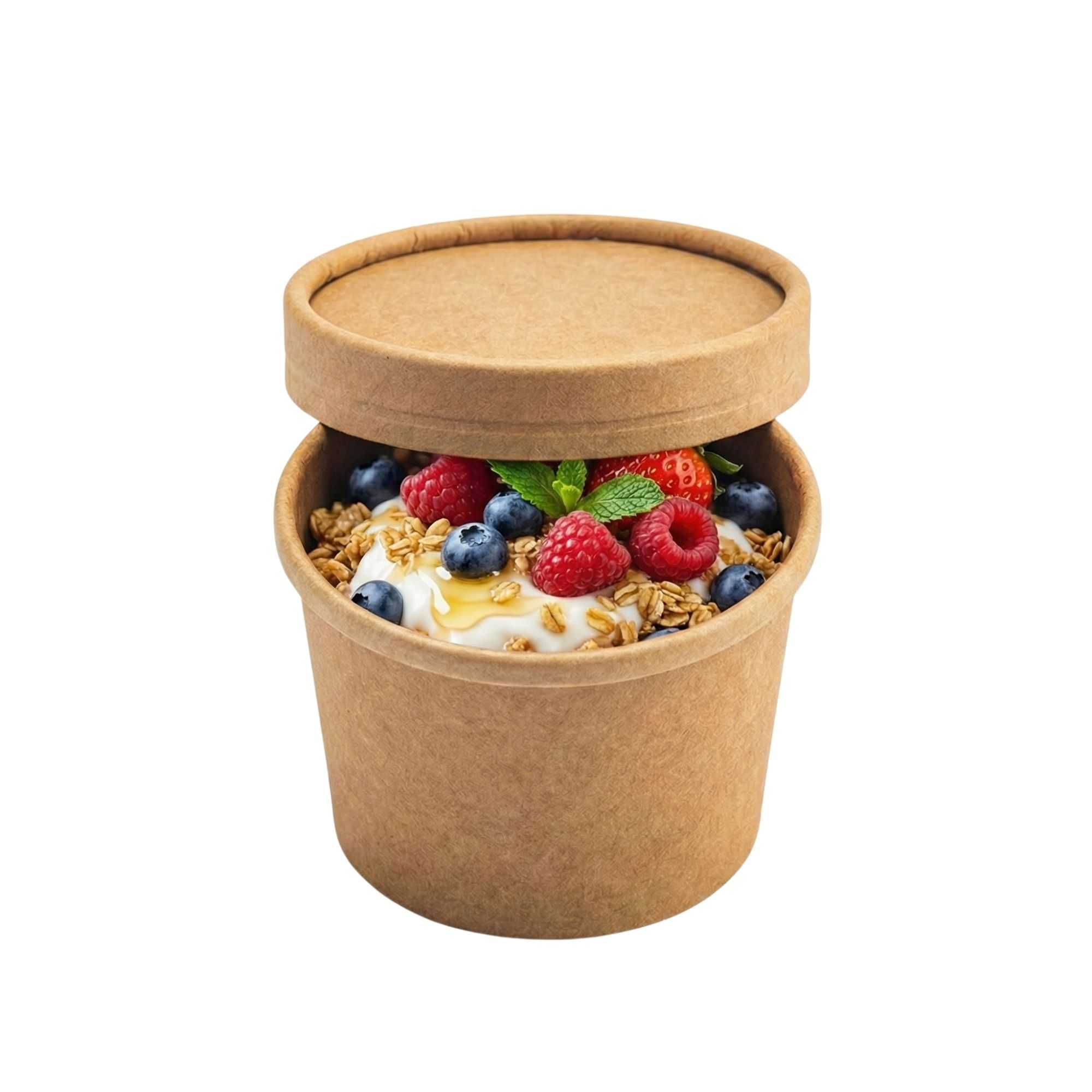 Coppetta Round Kraft Paper To Go Cup Lid - Fits 4 oz - 200 count box