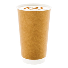 20 oz Kraft Paper Coffee Cup - Double Wall - 3 1/2