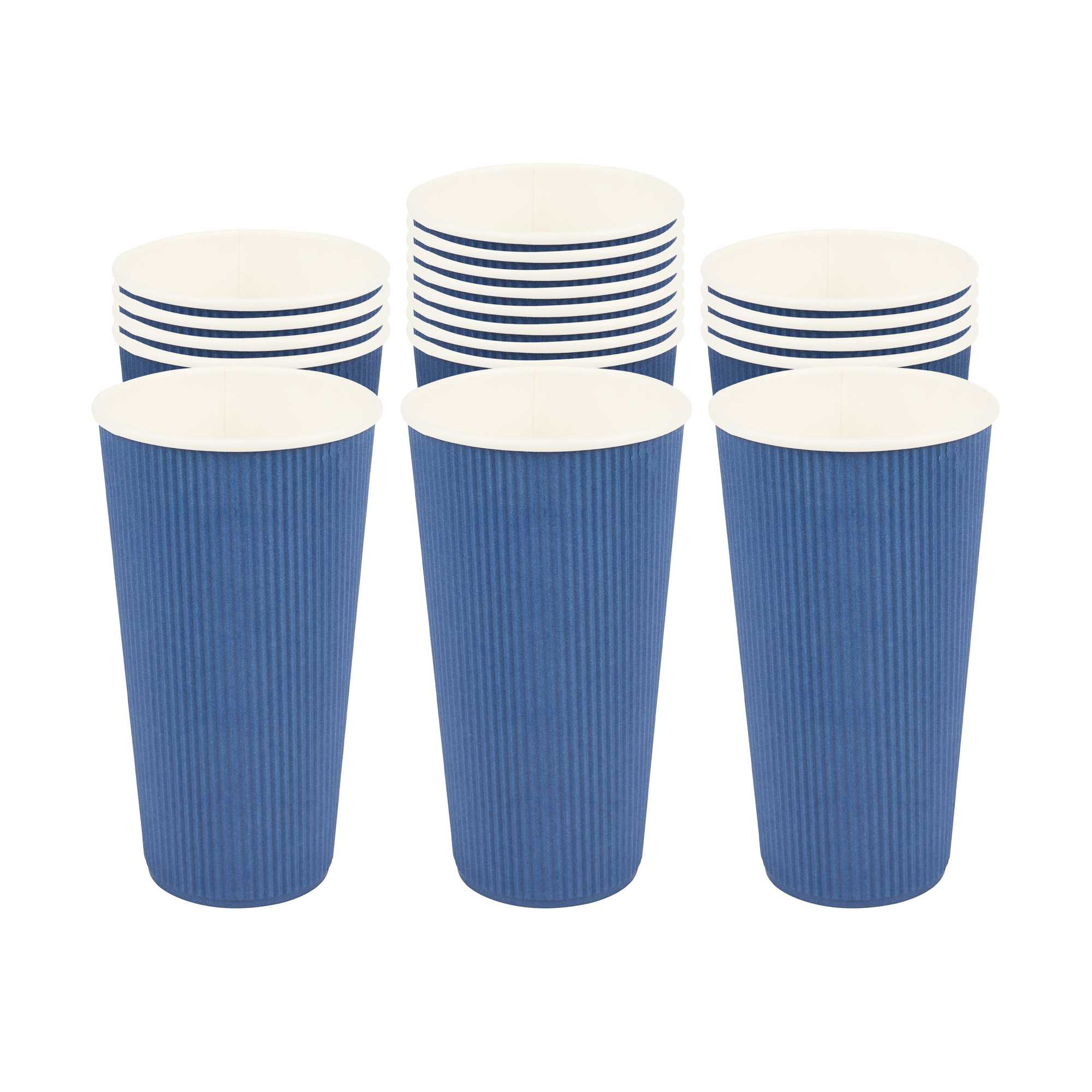 Restpresso 20 oz Midnight Blue Paper Coffee Cup - Ripple Wall - 3 1/2 ...