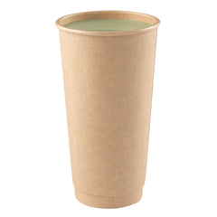 RW Base 20 oz Natural Paper Unbleached Coffee Cup - Single Wall - 3 1/2