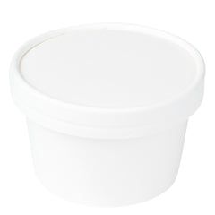 Coppetta Round White Paper To Go Cup Lid - Fits 5 oz - 3 1/2