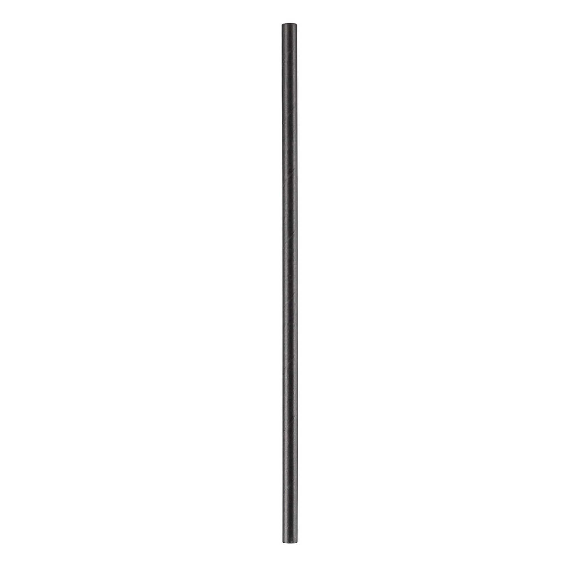 Bev Tek Black Paper Straw - Wrapped, Biodegradable, 6mm - 7 3/4" x 1/4" x 1/4" - 1000 count box