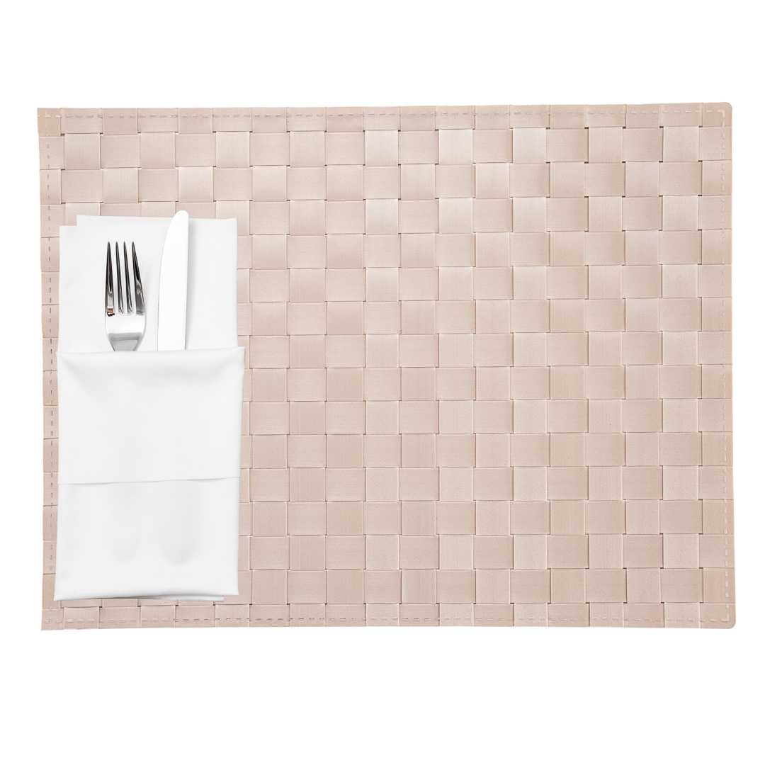 Macroweave Rectangle Sand Woven Placemat - 16" x 12" - 6 count box