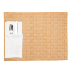 Macroweave Rectangle Gold Woven Placemat - 16