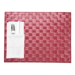 Macroweave Rectangle Red Woven Placemat - 16
