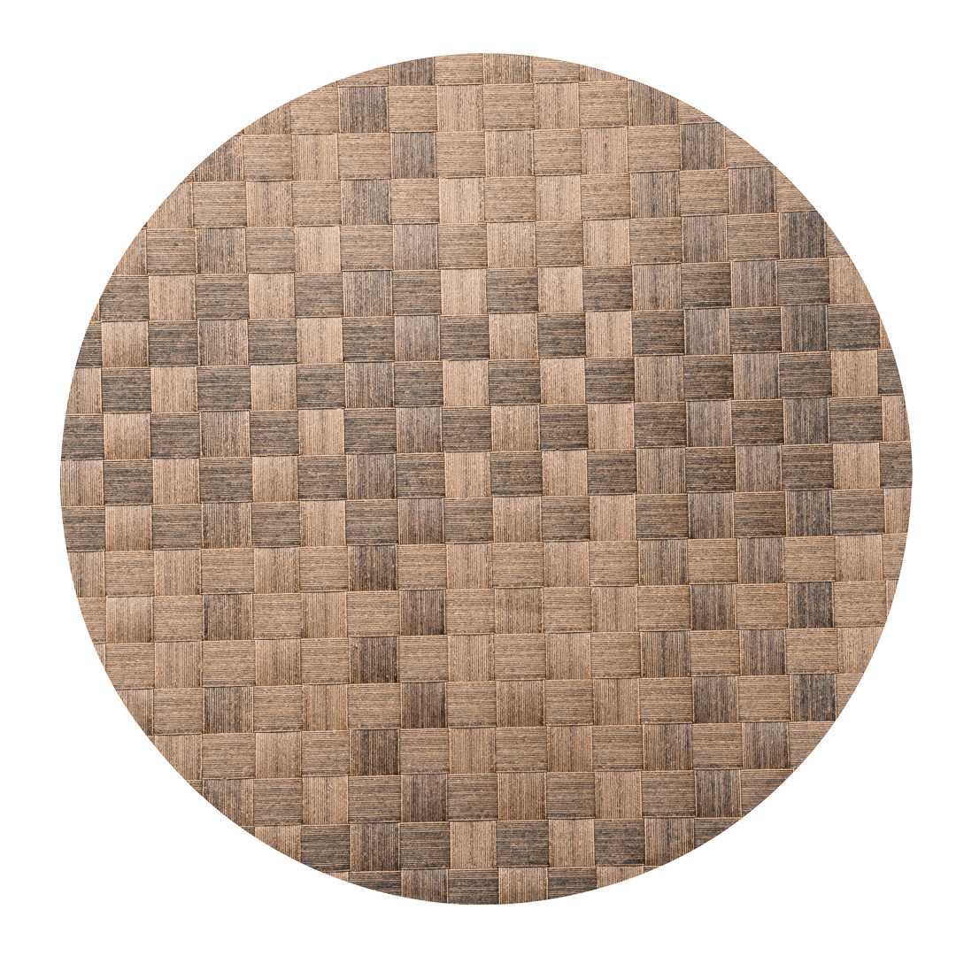 Macroweave Round Brown Placemat - 15" x 15" - 6 count box
