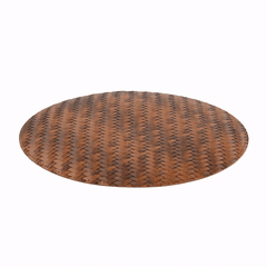 Amalfi Basketweave Woven Round Bronze Pearl Placemat - 15