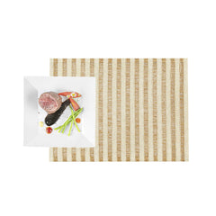 Carmel Mesh Light Brown Striped Placemat - 16