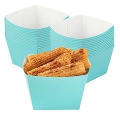 Bio Tek Square Turquoise Paper Snack Box - 5 1/4