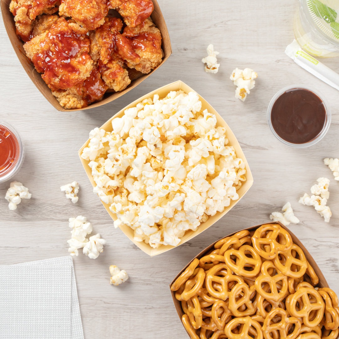 Bio Tek Square White Paper Snack Box - 3 1/2