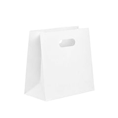 Bag Tek Rectangle White Paper Take Out Bag - with Handles - 11