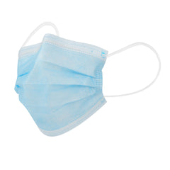Clean Tek Professional Blue Disposable Earloop Protective Face Mask - Level 2, 3-Layer Filtration - 7