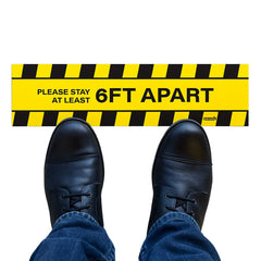 RW Smart Rectangle Yellow Social Distancing Floor / Wall Decal - 20