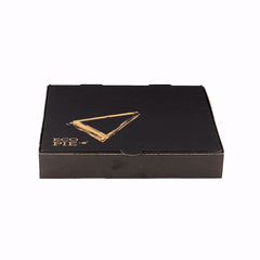 Eco Pie Kraft and Black Paper Corrugated Pizza Box - Repurpose for Plates - 10 3/4