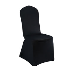 Table Tek Black Spandex Banquet Chair Cover - Universal, Stretch - 10 count box