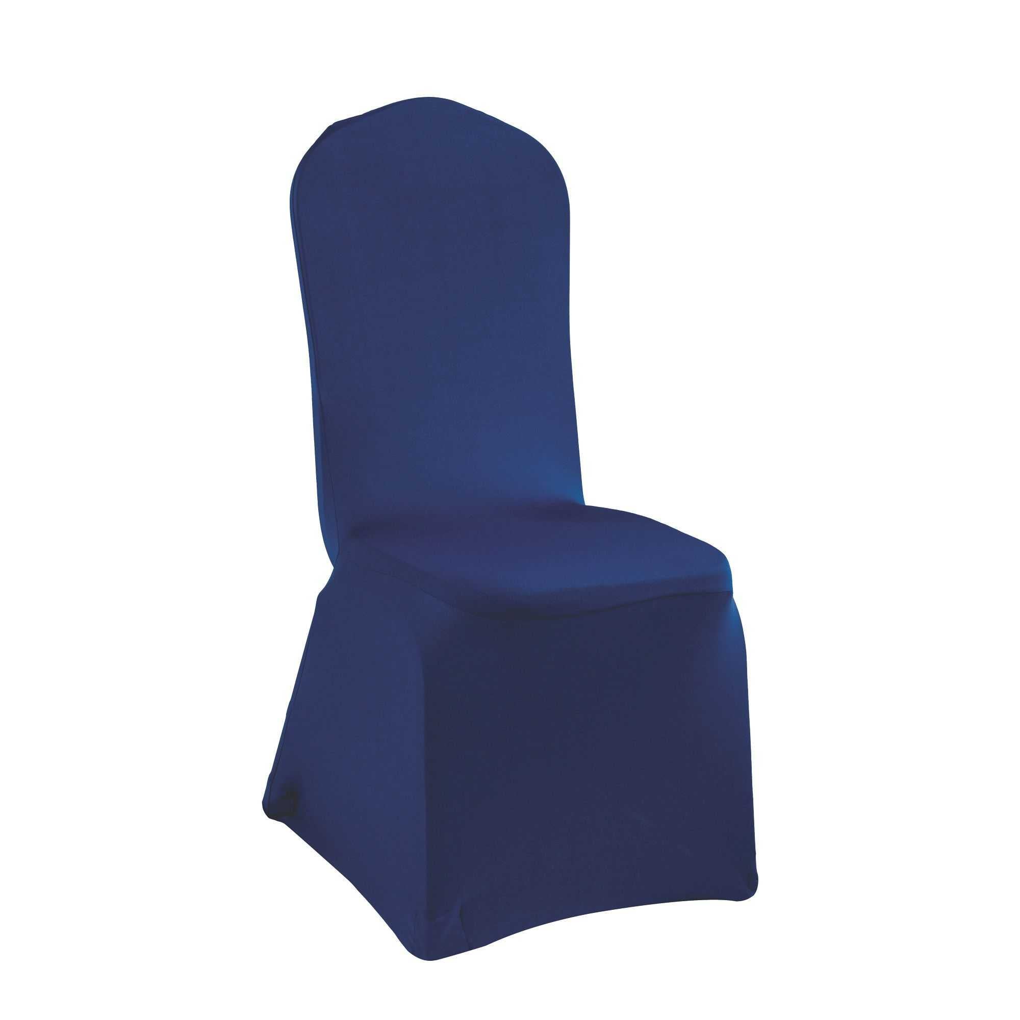 Table Tek Blue Spandex Banquet Chair Cover - Universal, Stretch - 10 count box