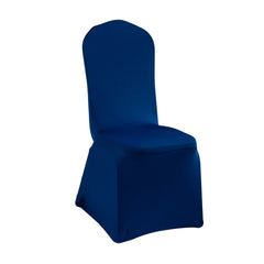 Table Tek Blue Spandex Banquet Chair Cover - Universal, Stretch - 10 count box