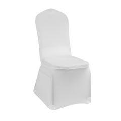 Table Tek White Spandex Banquet Chair Cover - Universal, Stretch - 1 count box