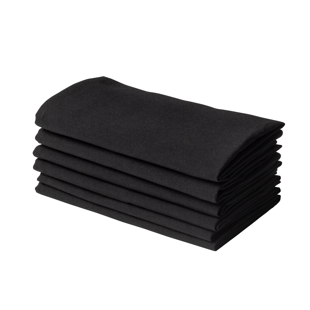 Luxenap Black 100% Polyester Cloth Napkin - 20" x 20" - 10 count box