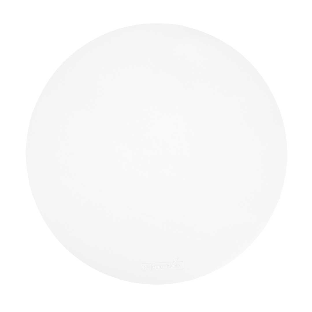 Chef 101 Round White Vinyl Placemat - Embossed - 15" x 15" - 84 count box